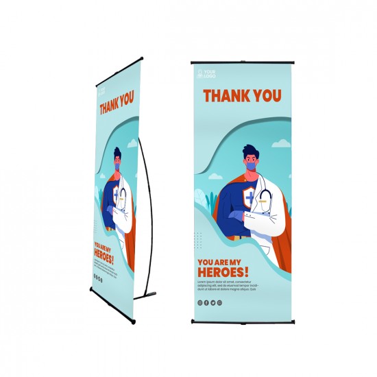 L Banner Stand Display - L80